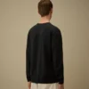 Pull à col rond en crêpe de coton avec motif « Lens »
