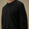 Pull à col rond en crêpe de coton avec motif « Lens »