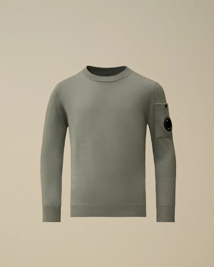 Pull à col rond U16 en coton avec motif « Lens »