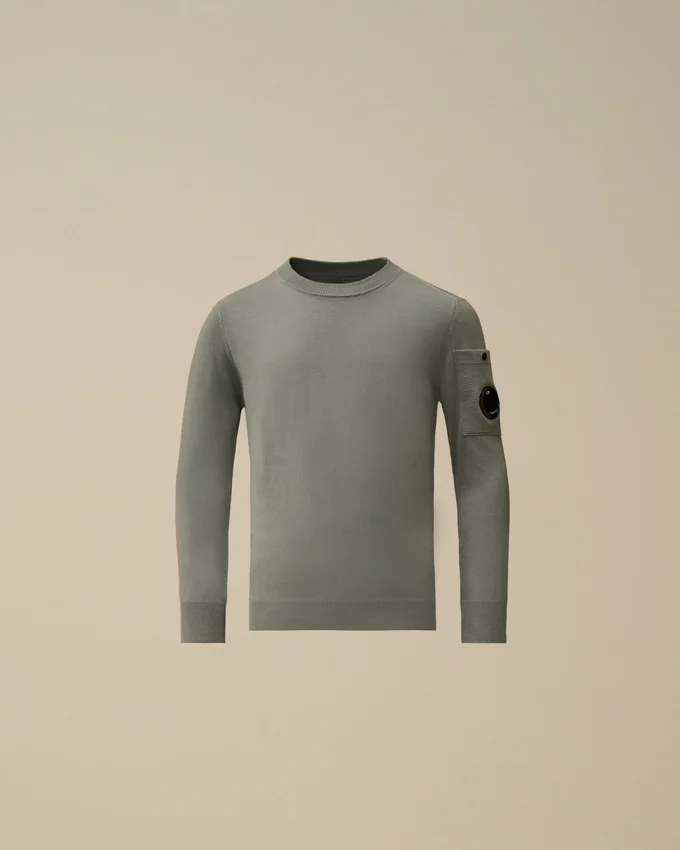 Pull à col rond U16 en coton avec motif « Lens »