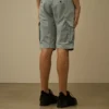 Short cargo en satin stretch avec poche pour lunettes de soleil