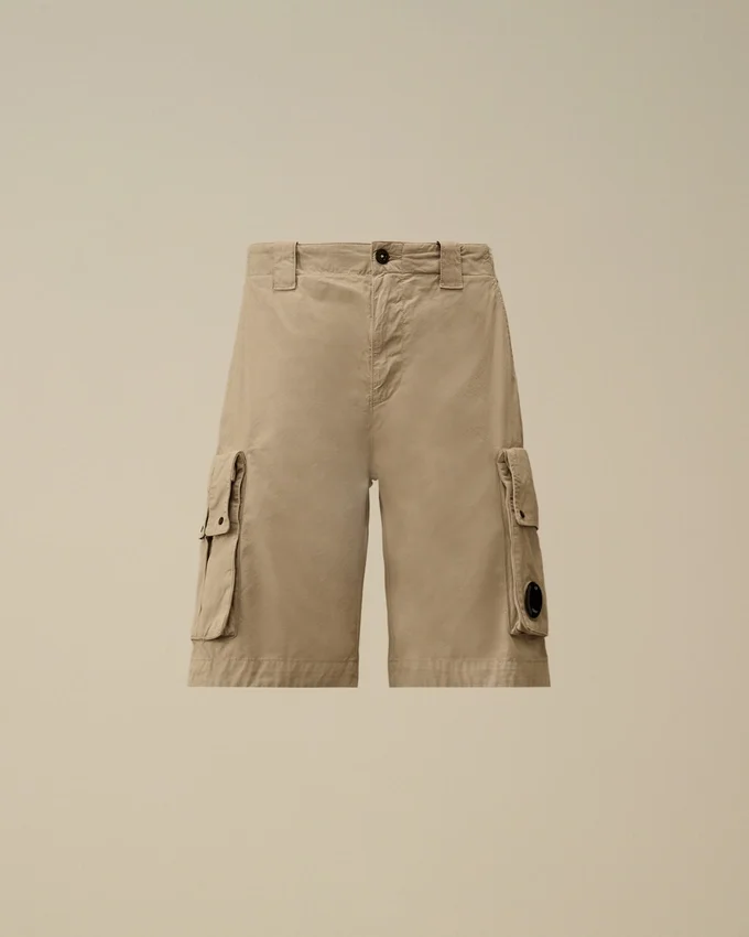 Short cargo Lens en gabardine de coton