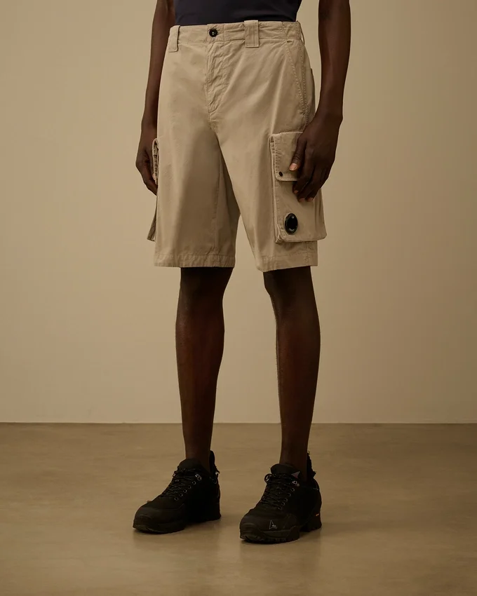 Short cargo Lens en gabardine de coton