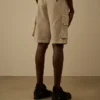 Short cargo Lens en gabardine de coton