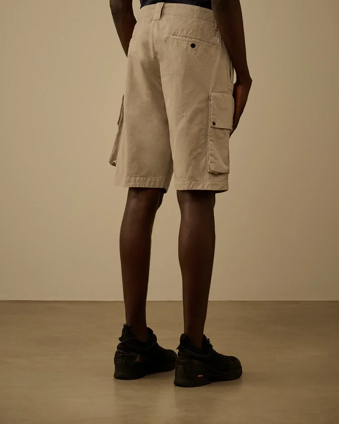Short cargo Lens en gabardine de coton