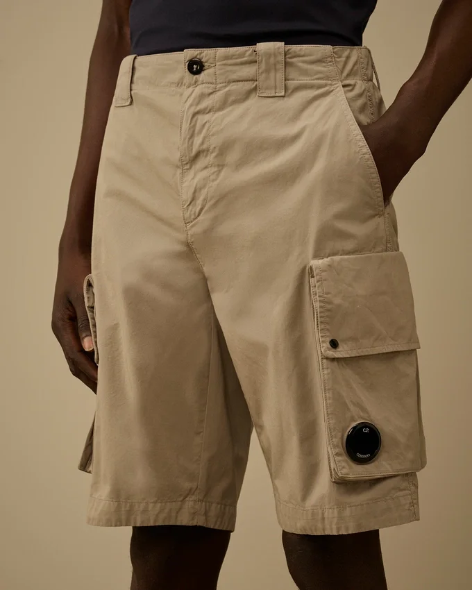 Short cargo Lens en gabardine de coton