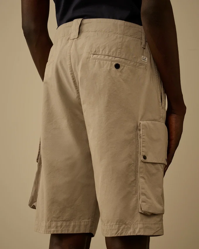 Short cargo Lens en gabardine de coton