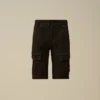 Short cargo U16 en gabardine extensible avec Lens