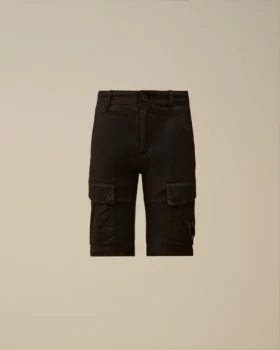 Short cargo U16 en gabardine extensible avec Lens