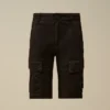 Short cargo U16 en gabardine extensible avec Lens