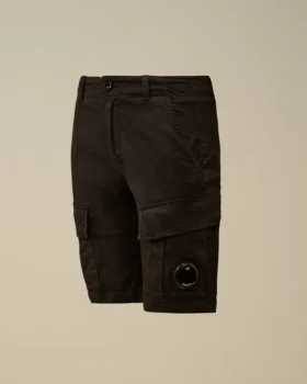 Short cargo U16 en gabardine extensible avec Lens