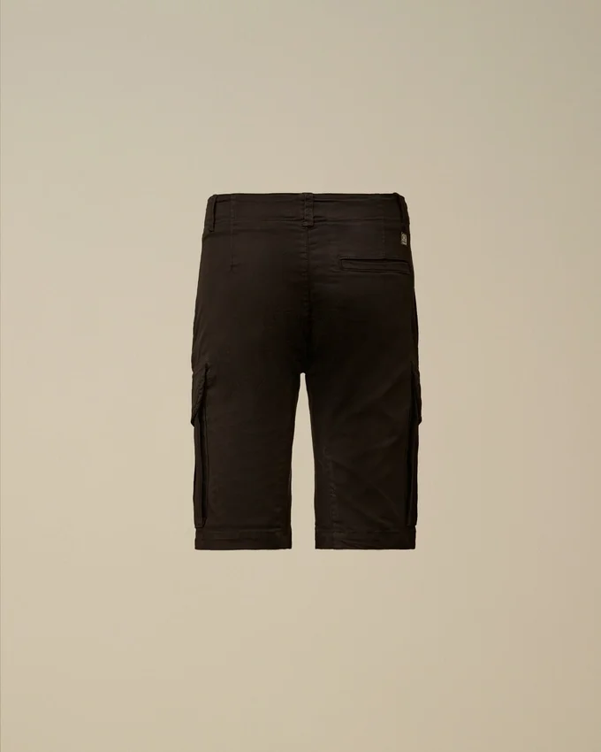 Short cargo U16 en gabardine extensible avec Lens