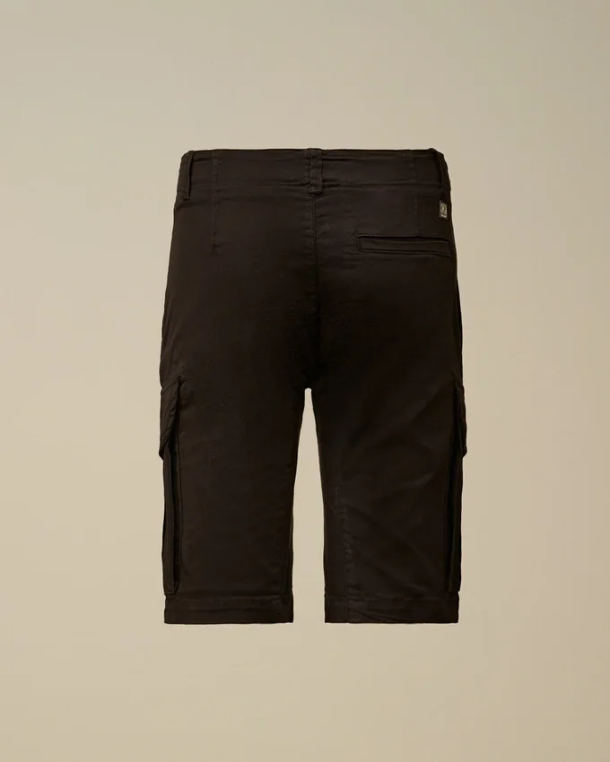 Short cargo U16 en gabardine extensible avec Lens