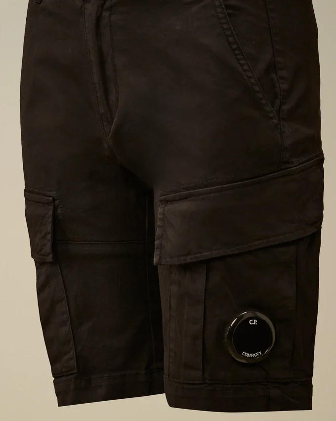 Short cargo U16 en gabardine extensible avec Lens