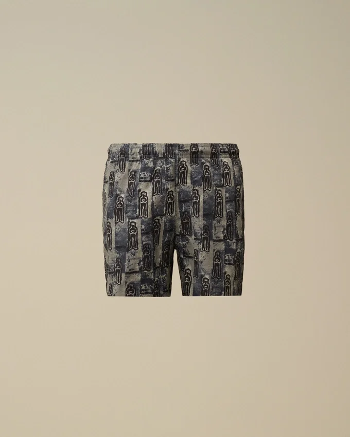 Short de bain imprimé en Flatt Nylon U16