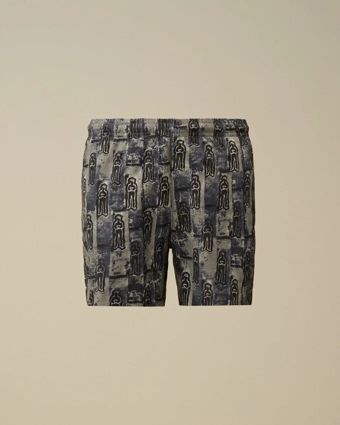 Short de bain imprimé en Flatt Nylon U16