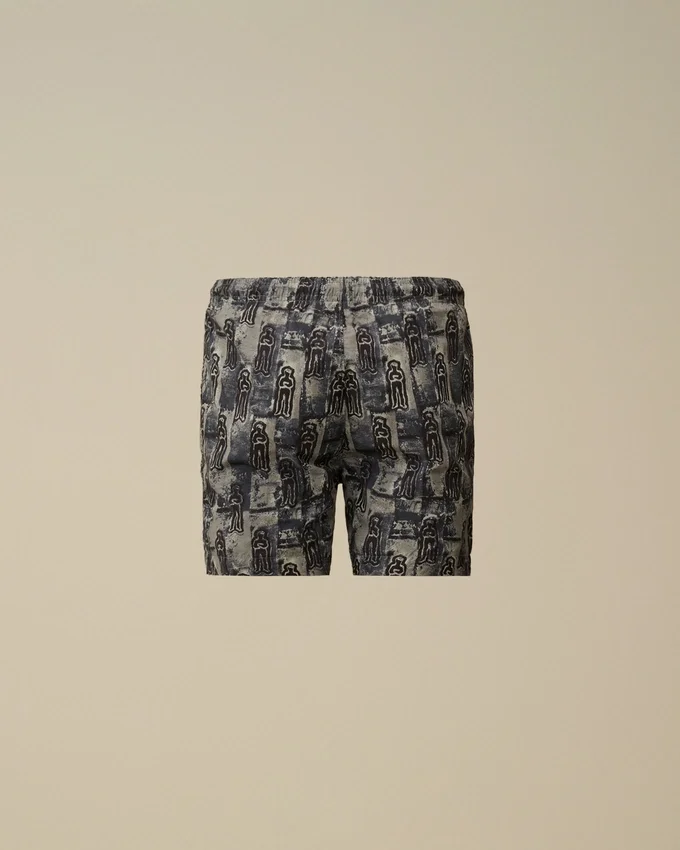 Short de bain imprimé en Flatt Nylon U16