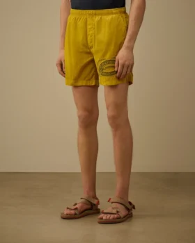 Short de bain à motif brodé Eco-Chrome-R