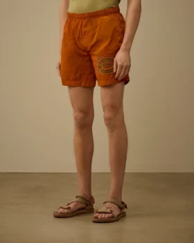 Short de bain à motif brodé Eco-Chrome-R