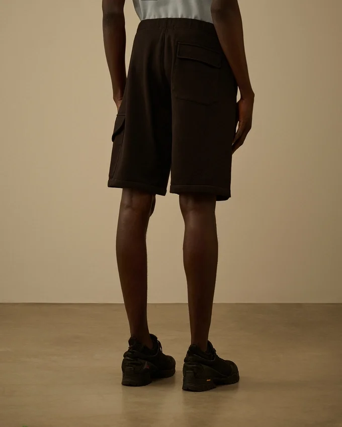 Short de sport cargo en polaire à motif diagonal en relief