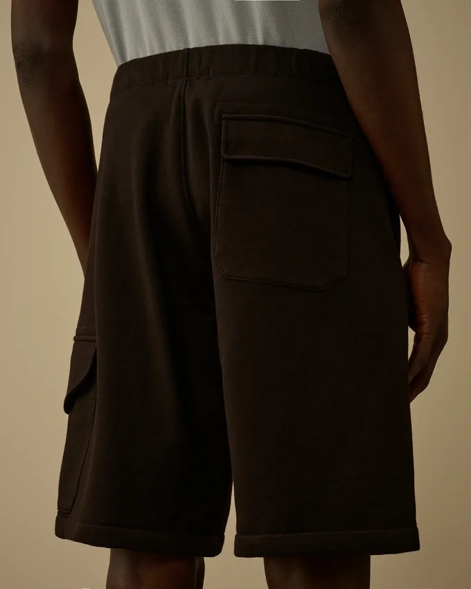 Short de sport cargo en polaire à motif diagonal en relief