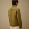Surchemise zippée en coton/lin avec logo « Lens »