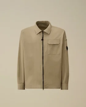 Surchemise zippée en gabardine biologique avec Lens