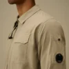 Surchemise zippée en gabardine biologique avec Lens