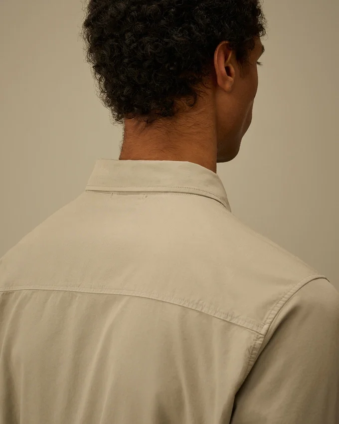 Surchemise zippée en gabardine biologique avec Lens