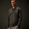 Surchemise zippée en gabardine de la Metropolis Series