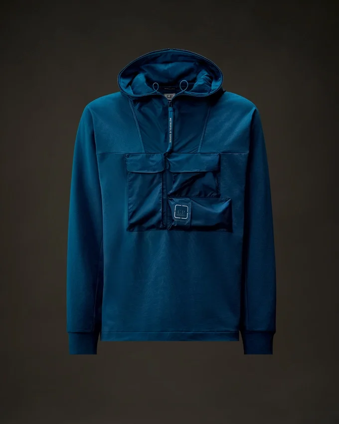 Sweat à capuche mi-zippé en polaire stretch de la Metropolis Series