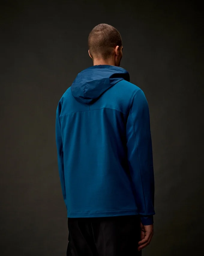 Sweat à capuche mi-zippé en polaire stretch de la Metropolis Series