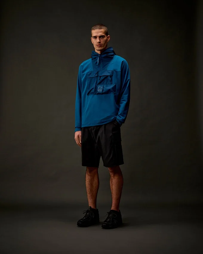 Sweat à capuche mi-zippé en polaire stretch de la Metropolis Series