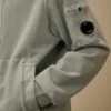 Sweat à capuche zippé en molleton de coton à armure diagonale