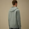 Sweat à capuche zippé en polaire diagonale gaufrée