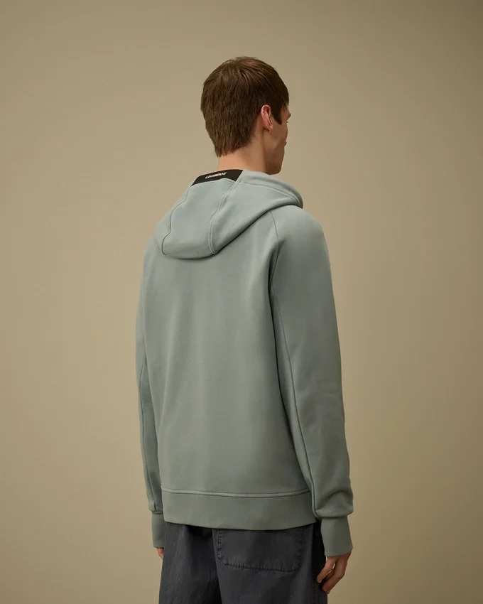 Sweat à capuche zippé en polaire diagonale gaufrée
