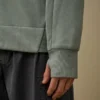 Sweat à capuche zippé en polaire diagonale gaufrée