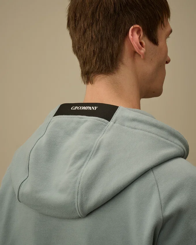 Sweat à capuche zippé en polaire diagonale gaufrée