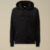 Sweat-shirt à capuche zippé en molleton léger avec motif « Lens »