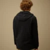Sweat-shirt à capuche zippé en molleton léger avec motif « Lens »