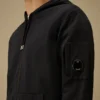 Sweat-shirt à capuche zippé en molleton léger avec motif « Lens »