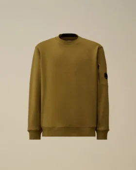 Sweat-shirt à col rond en molleton diagonal texturé avec des Lunettes