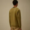 Sweat-shirt à col rond en molleton diagonal texturé avec des Lunettes