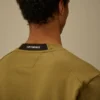 Sweat-shirt à col rond en molleton diagonal texturé avec des Lunettes