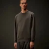 Sweat-shirt à col rond en polaire stretch de la Metropolis Series