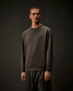 Sweat-shirt à col rond en polaire stretch de la Metropolis Series
