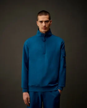 Sweat-shirt à demi-zip en polaire stretch de la Metropolis Series