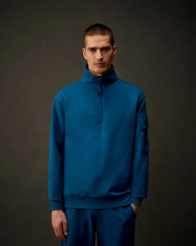 Sweat-shirt à demi-zip en polaire stretch de la Metropolis Series