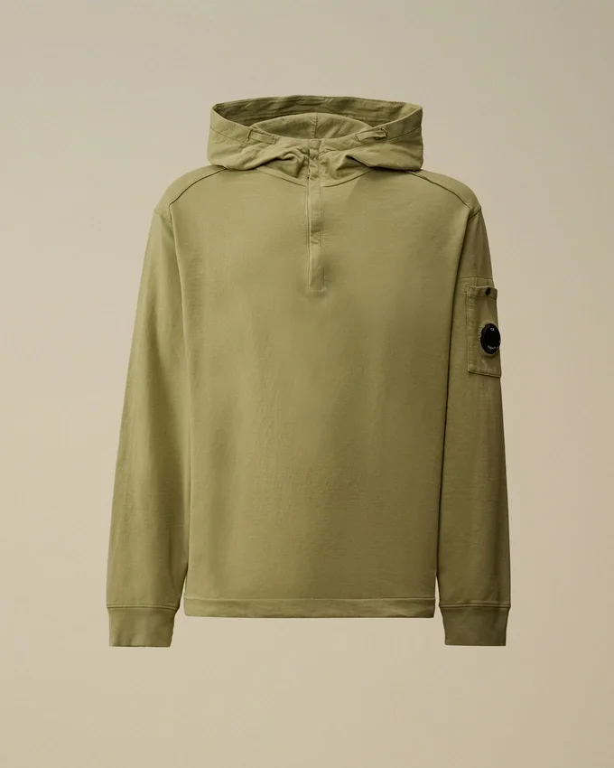 Sweat-shirt léger en polaire à demi-zip Lens