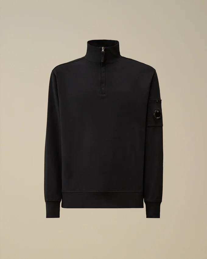 Sweat-shirt léger en polaire à demi-zip Lens